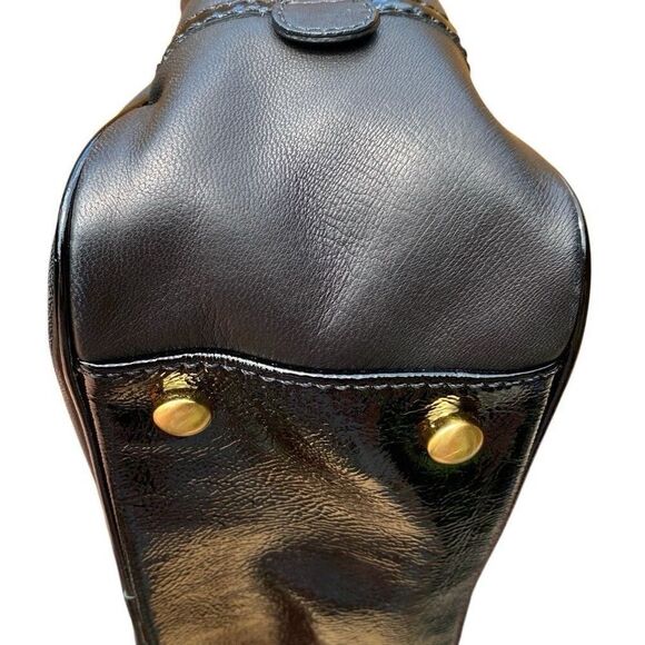 ISABELLA FIORE ‘A PINCH SASY’ LIMITED ED. BLACK LEATHER SATCHEL  MSRP $425 - Picture 11 of 14